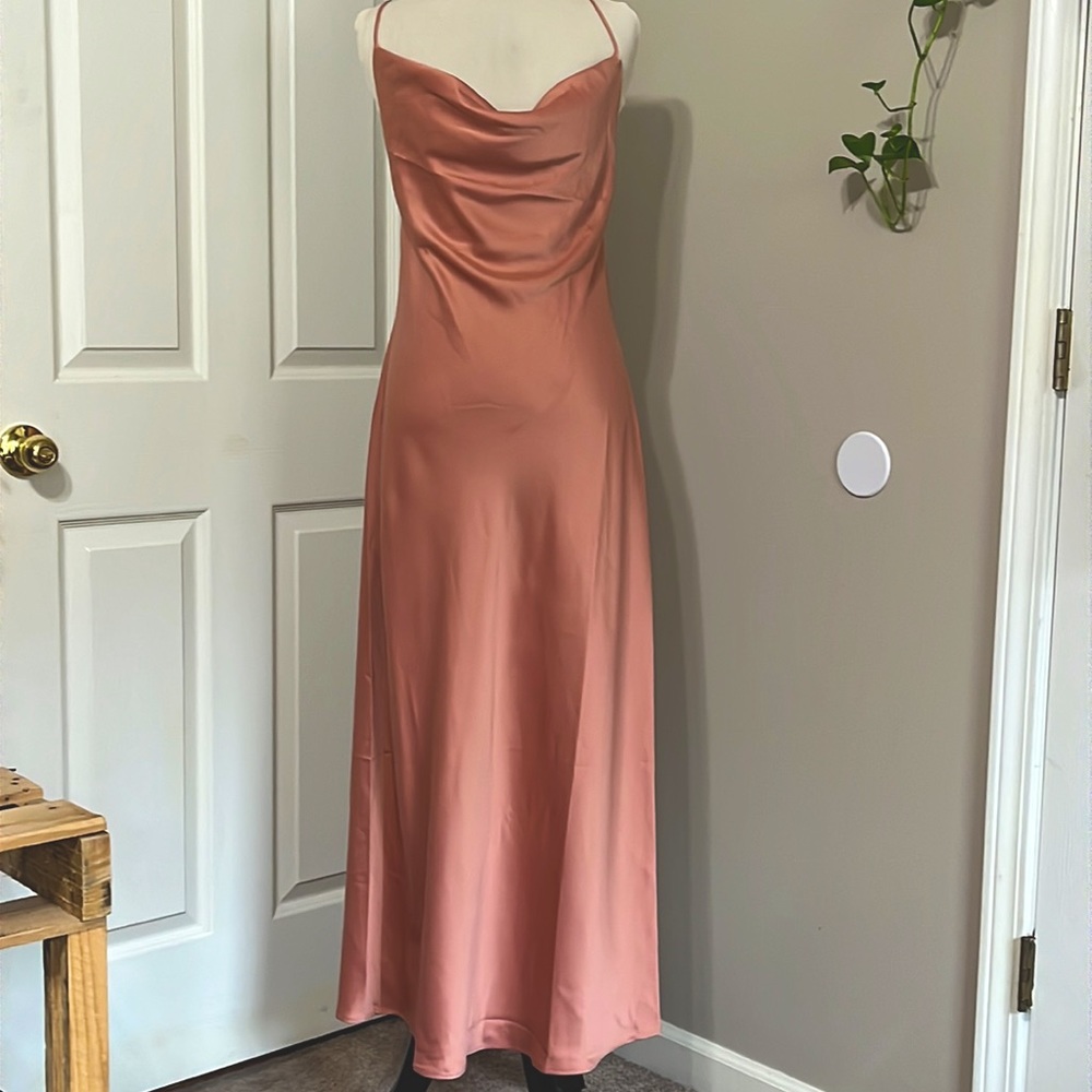 NWOT WAYF Nanette Cowl Neck Midi Slip Dress Women’s Medium